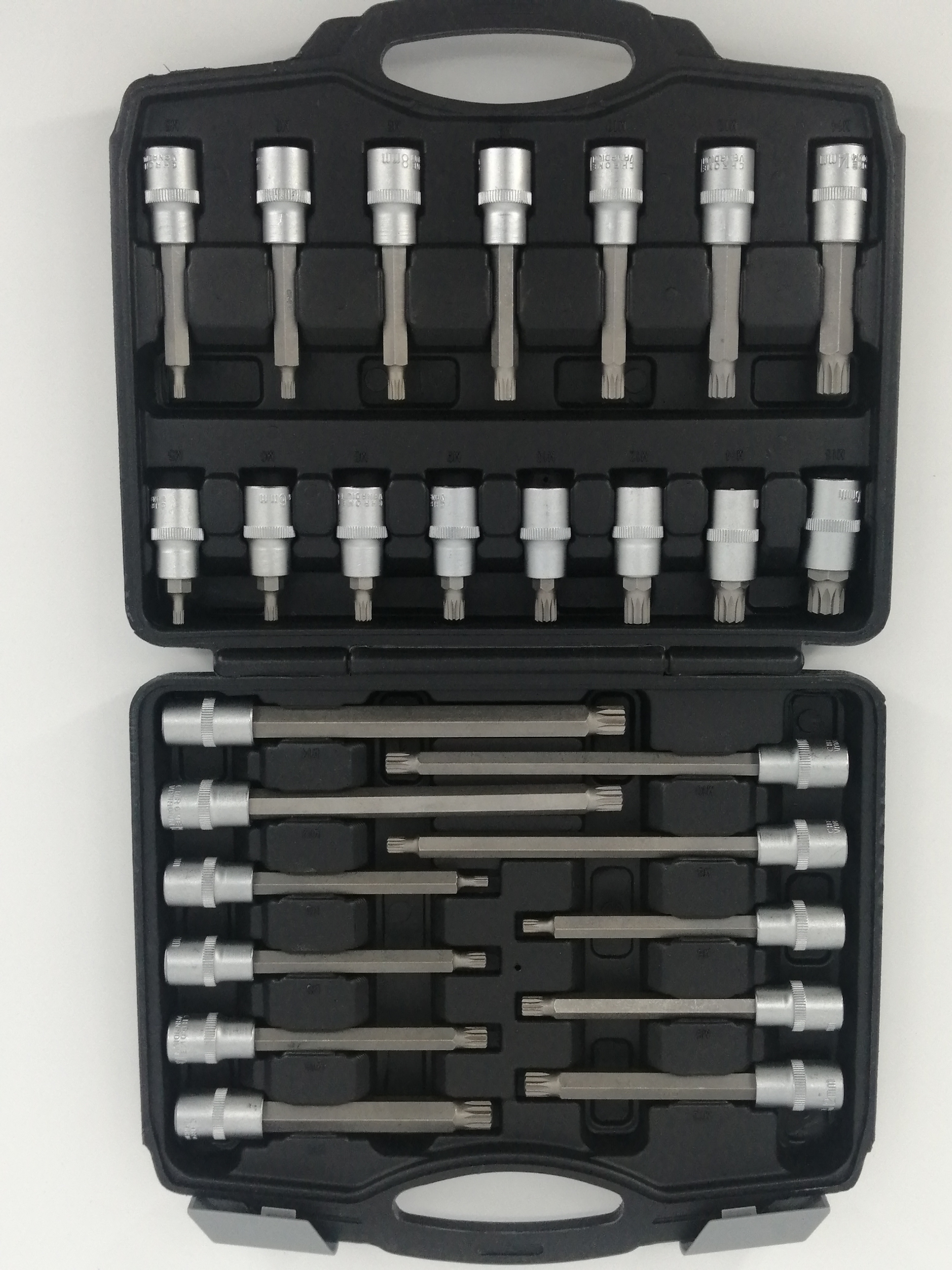 Coffret 10 embout et douille Torx 1/2 T20 à T70